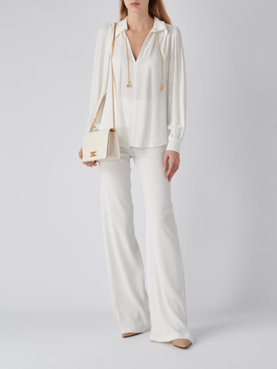 Shop Elisabetta Franchi Viscose Shirt In Avorio