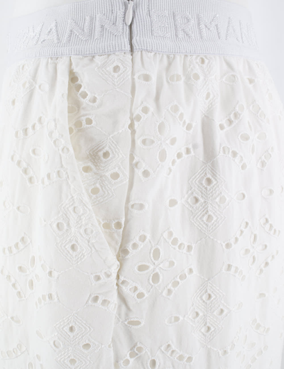 Shop Ermanno Firenze Skirt In Off White/off White
