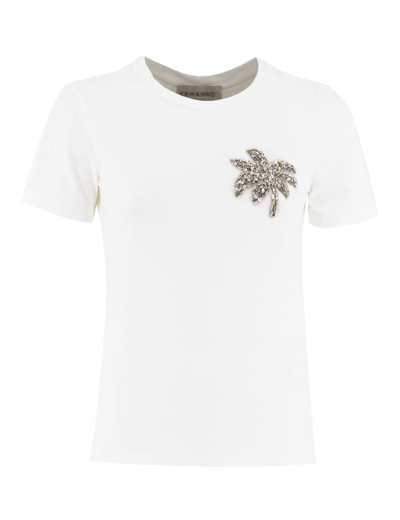 Shop Ermanno Firenze T-shirt In White