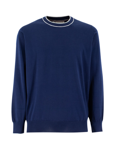 Shop Brunello Cucinelli Sweater In Prussia_grigio Chiaro_corda