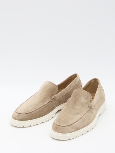Shop Tod's Slipper Loafers In Ivory