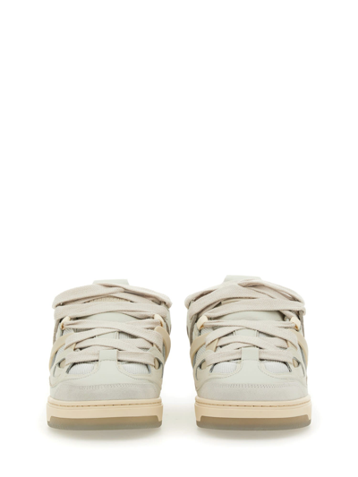 Shop Represent Leather Sneaker In Bianco