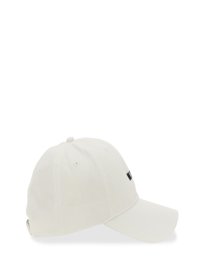 Shop Msgm Baseball Cap In Bianco