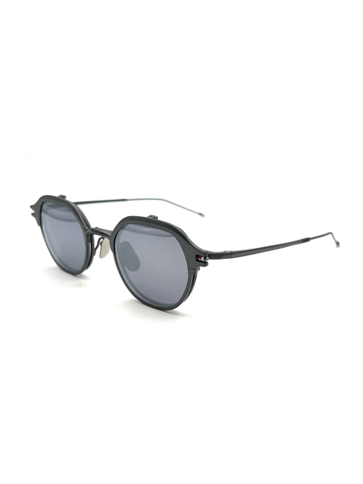 Shop Thom Browne Ues812a/g0001 Sunglasses In Black/charcoal