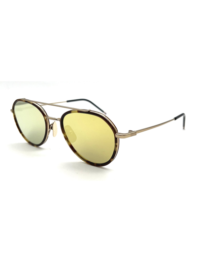 Shop Thom Browne Ues801a/g0003 Sunglasses In Med Brown
