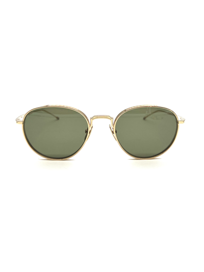 Shop Thom Browne Ues119a/g0001 Sunglasses In White Gold