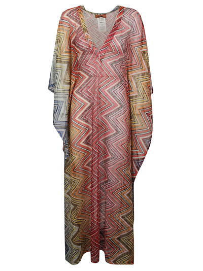 Shop Missoni Long Cover Up Dress In Multicolor