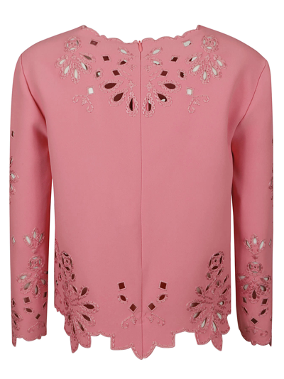 Shop Ermanno Scervino Floral Detail Blouse In Pink