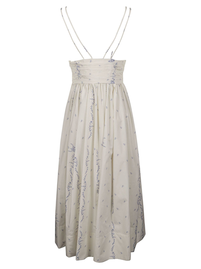 Shop Philosophy Di Lorenzo Serafini V-neck Sleeveless Dress In White/azure