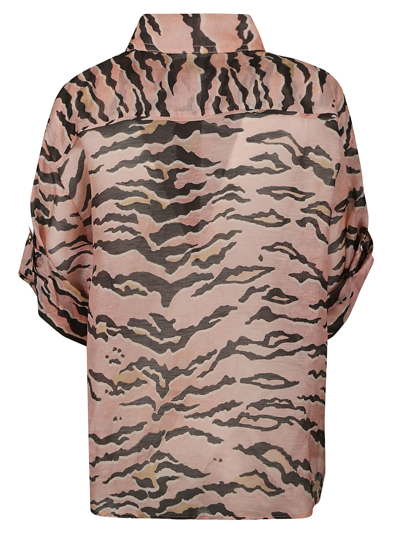 Shop Zimmermann Matchmaker Safari Shirt In Pink/brown