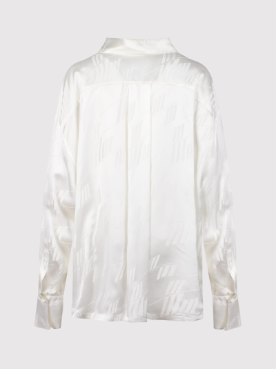 Shop Attico The  Diana Asymmetric Jacquard Shirt
