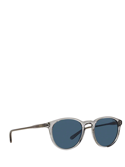 Shop Polo Ralph Lauren Ph4110 Shiny Semi-transparent Grey Sunglasses