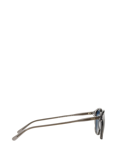 Shop Polo Ralph Lauren Ph4110 Shiny Semi-transparent Grey Sunglasses