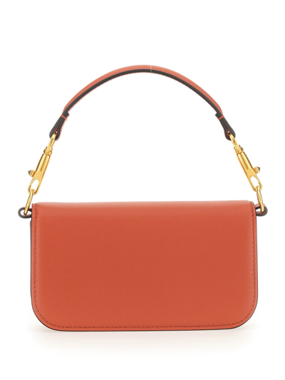 Shop Valentino Shoulder Bag Locò Small In Arancione