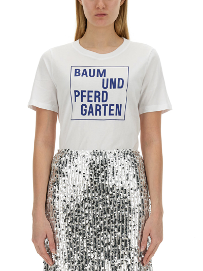 Shop Baum Und Pferdgarten T-shirt With Print In Bianco