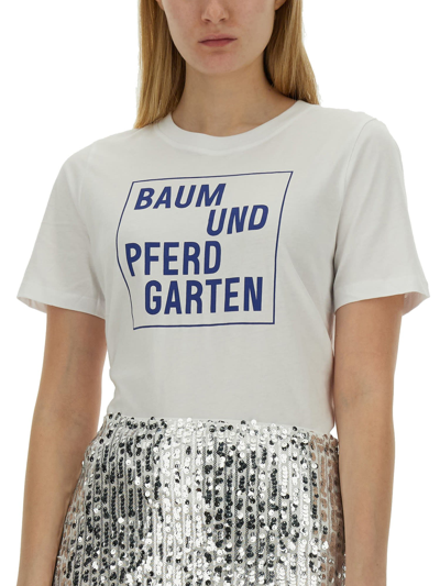 Shop Baum Und Pferdgarten T-shirt With Print In Bianco