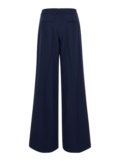 Shop Pt01 Blue Wide Leg Pants In Polyester Woman