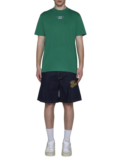 Shop Off-white T-shirt In Green White