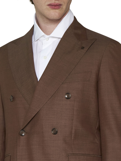 Shop Tagliatore Suit In Marrone