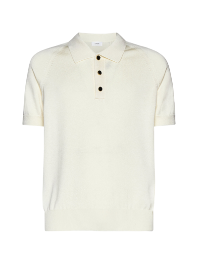 Shop Lardini Polo Shirt In Bianco