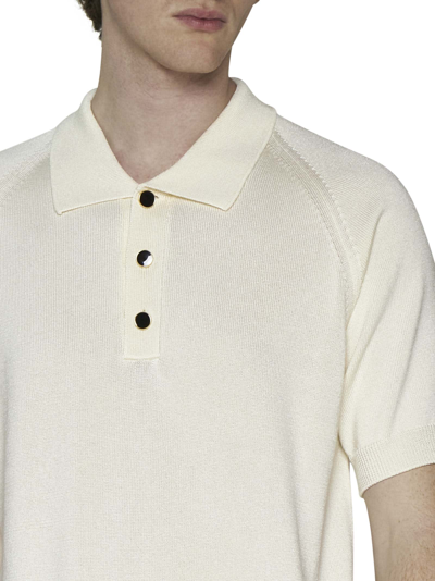 Shop Lardini Polo Shirt In Bianco