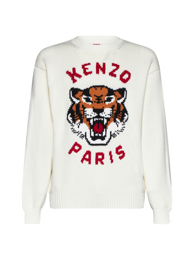 Shop Kenzo Sweater In Off White