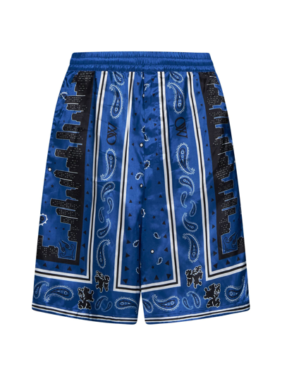 Shop Off-white Shorts In Nautical Blue
