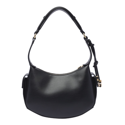 Shop Ganni Swing Shoulder Bag In Black