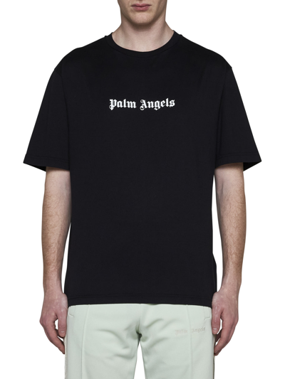 Shop Palm Angels T-shirt In Black White