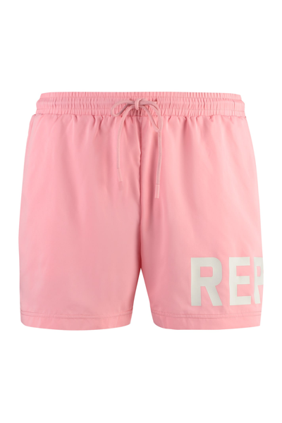 Shop Represent Nylon Swim Shorts In Pink