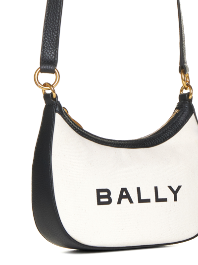Shop Bally Shoulder Bag In Natural/black+oro
