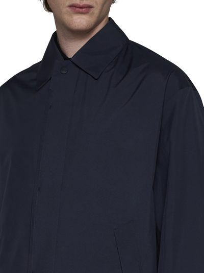 Shop Herno Laminar Raincoat In Blu Navy