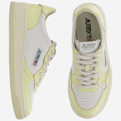 Shop Autry Medalist Color-block Sneakers In Yellow
