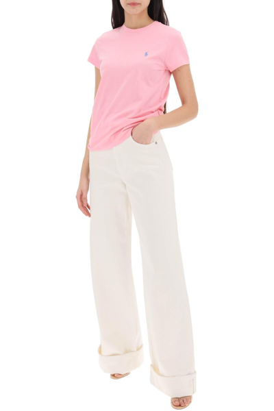 Shop Polo Ralph Lauren Light Cotton T-shirt In Pink