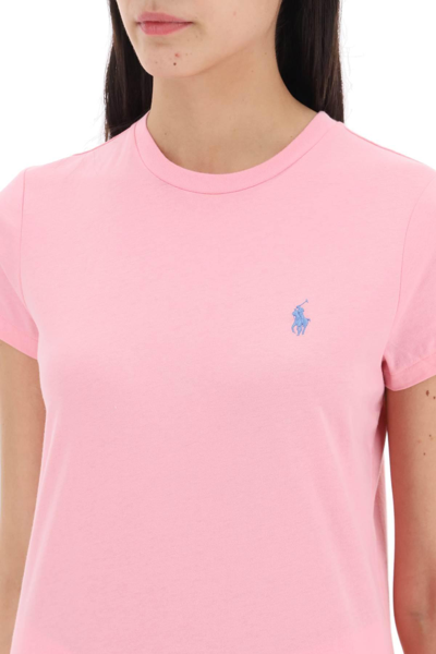 Shop Polo Ralph Lauren Light Cotton T-shirt In Pink