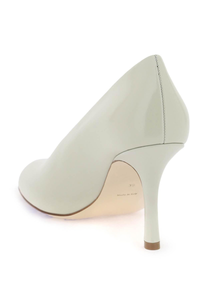 Burberry 85 Classic Patent Leather Pumps In Grey,green