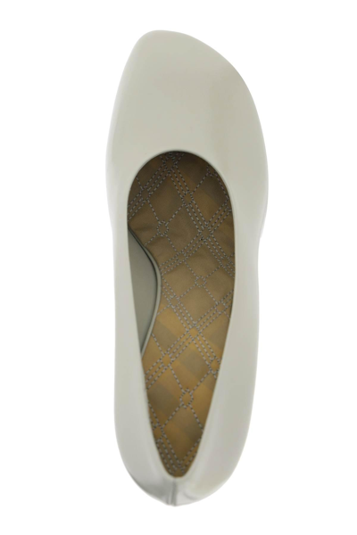 Burberry 85 Classic Patent Leather Pumps In Grey,green