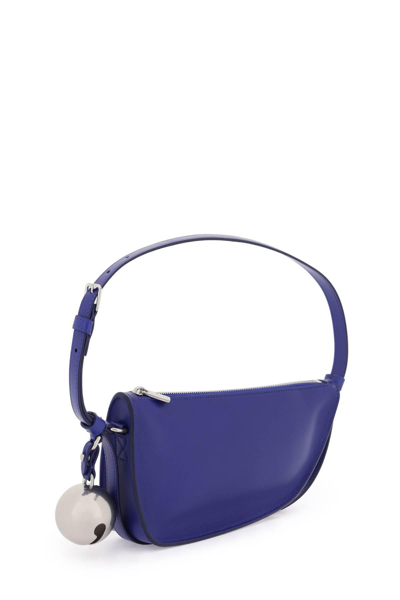 Shop Burberry Mini Shield Shoulder Bag In Blue