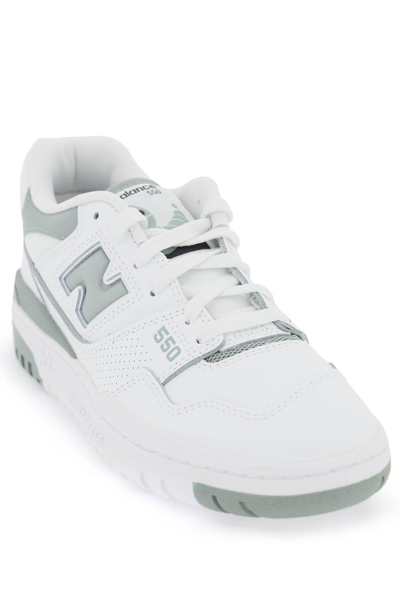 Shop New Balance 550 Sneakers In White,green