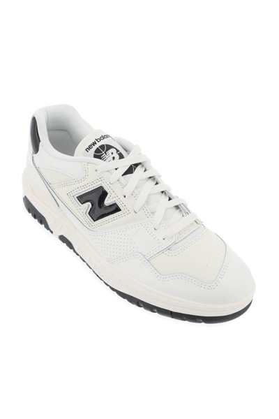 Shop New Balance "550 Patent Leather Sneakers In White,black