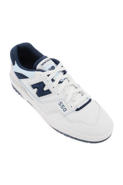 Shop New Balance 550 Sneakers In White,blue