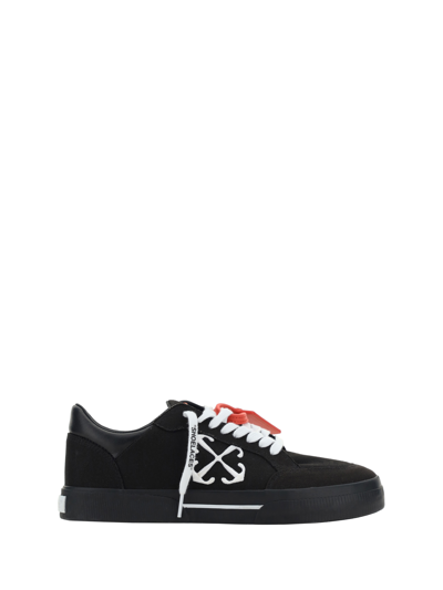 Shop Off-white Low Vulcanized Sneakers In Black White