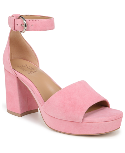 Shop Naturalizer Pearlyn Platform Dress Sandals In Flamingo Pink Suede