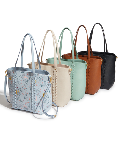 Shop Style & Co Whip-stitch Medium Tote Bag, Created For Macy's In Alabaster