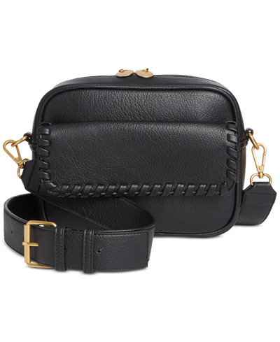 Shop Style & Co Whip-stitch Camera Crossbody, Created For Macy's In Black