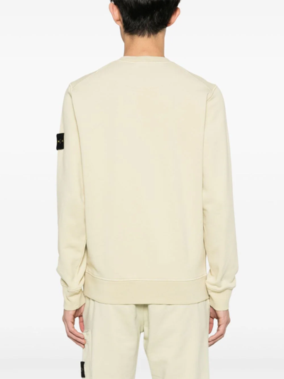 Shop Stone Island Felpa Classica In Yellow