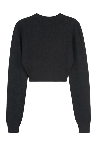 Shop Dolce & Gabbana Long Sleeve Crew-neck Sweater In White