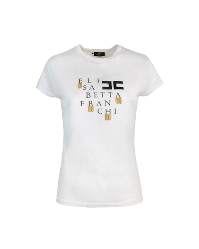 Shop Elisabetta Franchi T-shirts In White