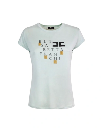 Shop Elisabetta Franchi T-shirts In Heavenly