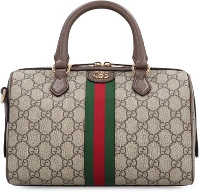 Shop Gucci Ophidia Gg Handbag In Beige